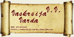 Vaskrsija Varda vizit kartica